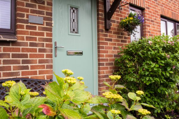 Pretty front door and garden